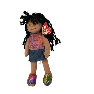 Vintage TY Beanie Boppers Collection 2002 Teenie Jazzy Jesse Posable Doll Toy 8"